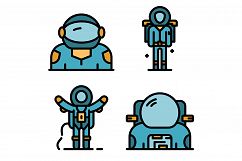 Astronaut icons vector flat Product Image 1