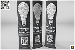Elliptical Totem Display Mockup Product Image 4