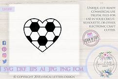 Soccer Heart SVG DXF FCM LL020F Product Image 1