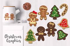 Cute Gingerbread Cookis, Christmas Graphics Product Image 1
