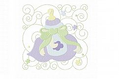 Baby Quilt Block 2 - Machine Embroidery Design in 3 sizes Product Image 1