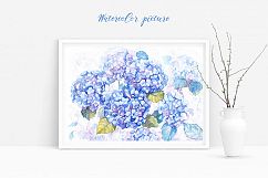 Hydrangea Watercolor Flowers Product Image 3