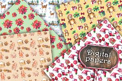 Watercolor Christmas Clipart Product Image 7