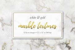 Marble Textures - White &amp; Gold Product Image 7