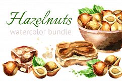 Hazelnuts.Watercolor bundle Product Image 1