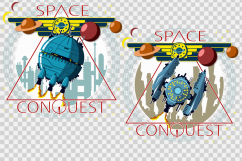 Space themes. T-shirt or poster illustration. Product Image 2
