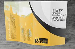 11×17 Double parallel Fold Brochure Mockups Product Image 8