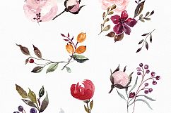 Watercolor floral wreath Product Image 3
