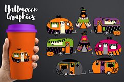 Camper Caravan RV teepee tent camping Halloween graphics Product Image 1