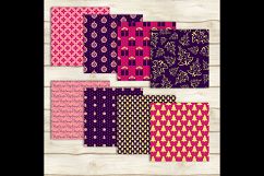 24 Pink and Purple Holiday Christmas Digital Papers Product Image 7