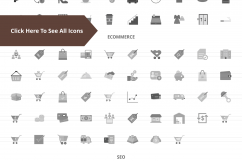 158 E-Commerce Flat Greyscale Icons Product Image 2