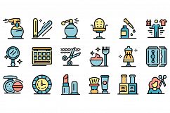 Stylist icons set vector flat Product Image 1