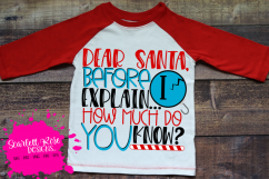 Dear Santa Before I Explain..How Much Do You Know SVG Product Image 1