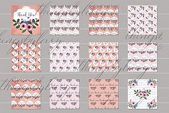 16 Thank You Pattern In Pink and Rosegold Digital Papers Product Image 7
