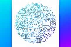 Pet Vet Line Art Icons Product Image 2