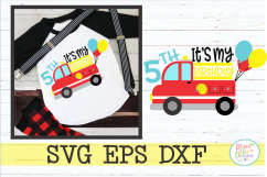 Fifth Birthday Firetruck Product Image 1
