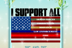 I Support All USA Flag SVG DXF Files for Cricut Silhouette Product Image 2