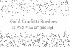 Silver Glitter confetti borders Product Image 1