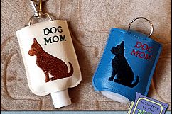 ITH Dog Mom Hand Sanitizer Holder- Snap Tab (5x7 Hoop) - Machine Embroidery Product Image 1