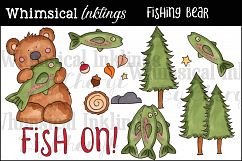 Fishing Bear Clipart Collection Product Image 1