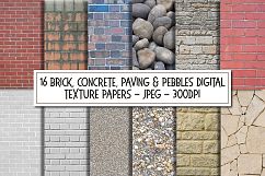Bricks Concrete Stone and Pebbles Texture Images Bundle Product Image 1