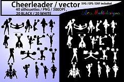 Cheerleaders SVG cut files / Cheerleader silhouette / Cheerleader clipart / instant download / vector Cheerleader/ EPS / SVG /Png / DXf Product Image 1