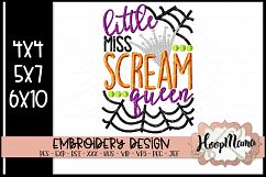 Little Miss Scream Queen - Halloween Embroi Product Image 1