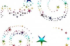 RAinbow Swirling Stars Clipart Product Image 2