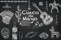 Cinco de Mayo Chalkboard Illustrations &amp; Patterns Product Image 1