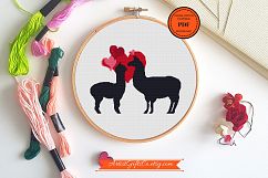 Llama Cross Stitch Pattern PDF Cute llama embroidery Product Image 2
