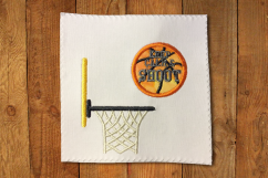 Keep Calm and Shoot Basketball Applique Embroidery Design Product Image 2