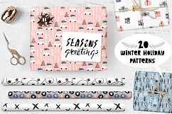Holiday patterns set + lettering Product Image 1