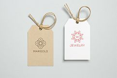 Six Premade Line art Logos Set Product Image 6