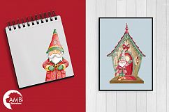 Christmas gnomes clipart watercolor AMB-1543 Product Image 2