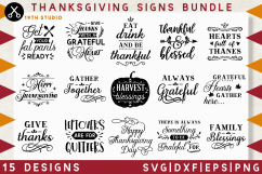 Thanksgiving signs SVG Bundle | SVG DXF EPS PNG MB39 Product Image 1