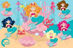 Mermaid Princess clipart, graphics, illustrations AMB-818 Product Image 6