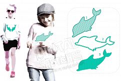 Dolphin Machine Embroidery Design Applique SET 3 Sizes Product Image 1