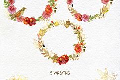 Watercolor autumn bouquets and wreaths Product Image 3