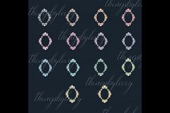 28 Diamond and Pearl Oval Frames, Luxury Royal Antique Frame Product Image 2