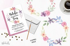 Watercolor Floral Wreaths 7 Embellish Garlands Pretty Flower Product Image 2