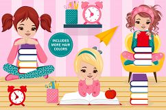 Alice back to school clipart, Alice back to school graphics Product Image 1