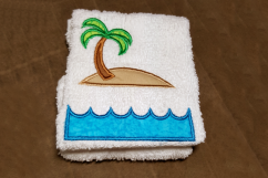 Tropical Island Split Applique Embroidery Design Product Image 2