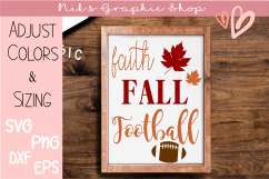 Faith Fall Football Svg, Fall Svg, Football Svg, Fall Sign Product Image 1