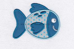 Gold Spotted Fish Applique Machine Embroidery Design Product Image 4