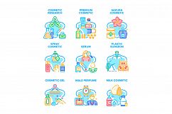 Cosmetic Research Set Icons Vector Illustrations Product Image 1