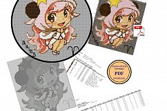 Zodiac Capricorn Cross Stitch pattern PDF, Astronomy Stitch Product Image 6