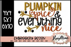 Pumpkin Spice And Everything Nice - Thanksgiving Embroi Product Image 1