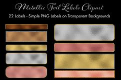 Metallic Foil Labels Clipart Product Image 1
