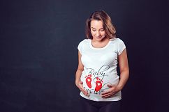 Pregnant Woman T-Shirt Mock-Up Product Image 8