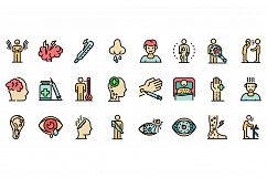 Measles icons set vector flat Product Image 1